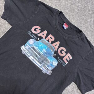 No Problem Garage Classic Car Graphic T-Shirt‎ Mens Medium Black Vintage Style
